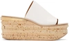 Chloé Chloe White Camille Wedge Mules