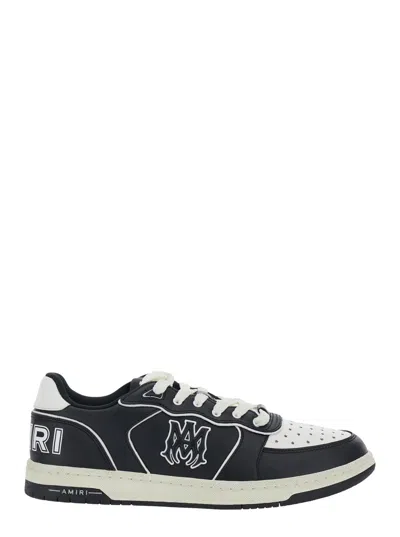 Amiri Vintage Leather Sneakers With Logo Details For Men In Black