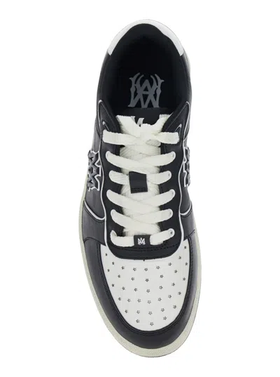 Amiri Vintage Leather Sneakers With Logo Details For Men In Black