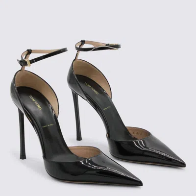Tom Ford Black Leather Pumps In Multi