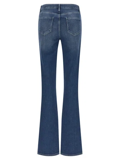 L'agence Flared Stone-washed Jeans In Blue