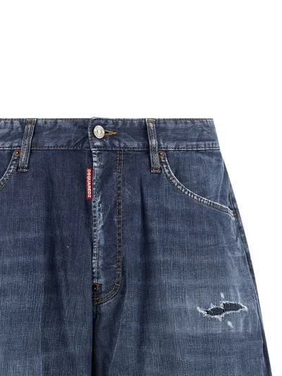 Dsquared2 Boxer Bermuda Shorts In Blue