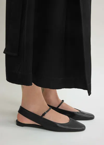Totême Nappa Leather Slingback Mary Jane Ballerina Flats In Multi