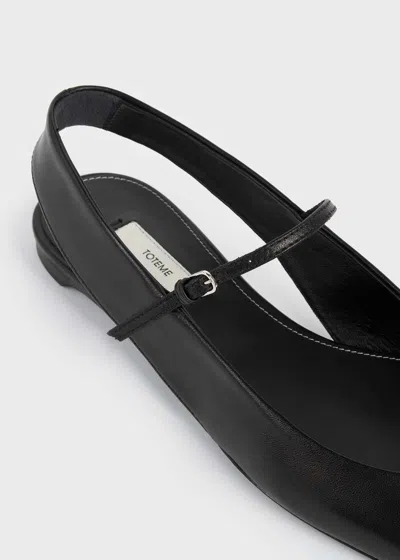 Totême Nappa Leather Slingback Mary Jane Ballerina Flats In Multi