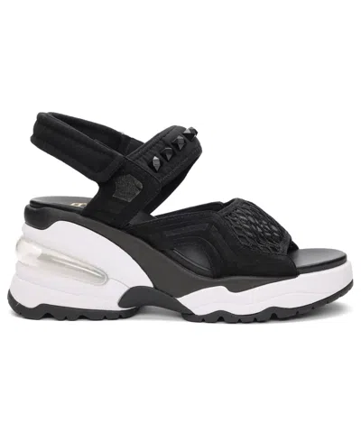 Ash Diva Slingback Platform Sandal In Black
