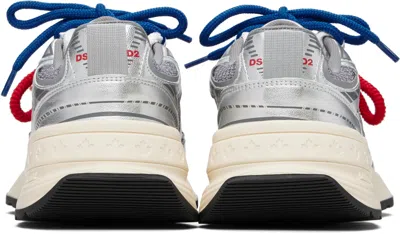Dsquared2 Mesh Panel Sprinter Sneakers In Silver