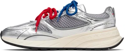 Dsquared2 Mesh Panel Sprinter Sneakers In Silver