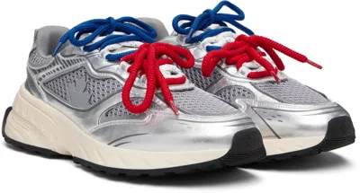 Dsquared2 Mesh Panel Sprinter Sneakers In Silver