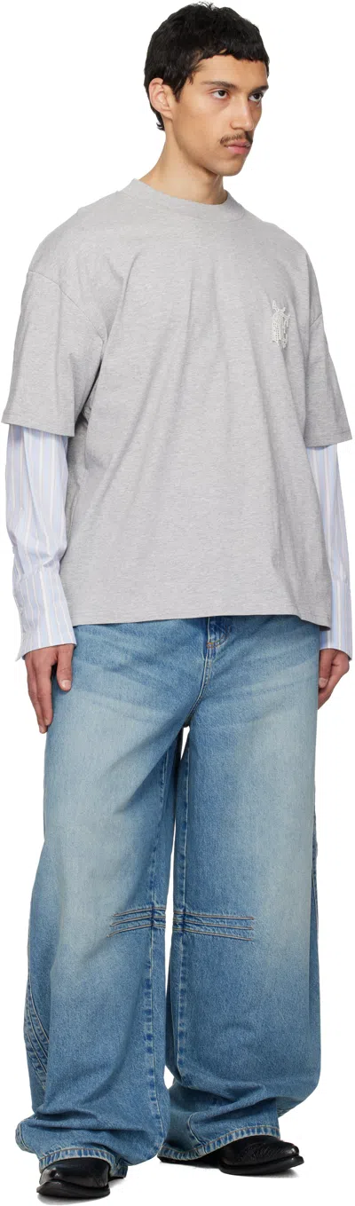 Egonlab Overscaled Belt Loop Jeans In Blue