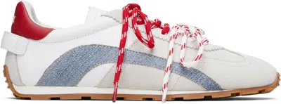 Dsquared2 Dc-642 Denim Panelled Trainers In Multi