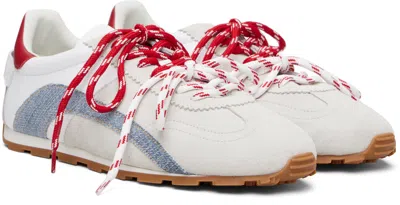 Dsquared2 Dc-642 Denim Panelled Trainers In Multi