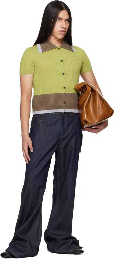Egonlab Overscaled Belt Loop Jeans In Blue
