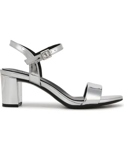 Naturalizer Bristol Ankle Strap Sandal In Silver