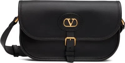 Valentino Garavani Antibes Leather Crossbody Bag Adjustable Strap In Black