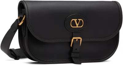 Valentino Garavani Antibes Leather Crossbody Bag Adjustable Strap In Black