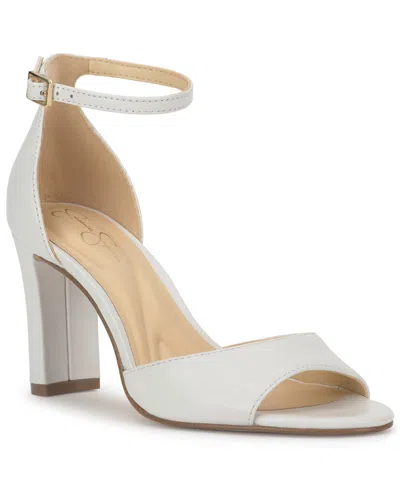 Jessica Simpson Luxcilla Block Heel Sandal In White