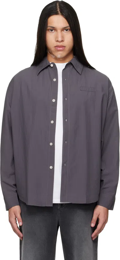 Mfpen Executive Check-pattern Shirt In Gray