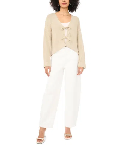 1.state Tie Front Cardigan In Brown