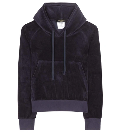 Vetements X Juicy Couture Hooded Velour Sweatshirt In Black