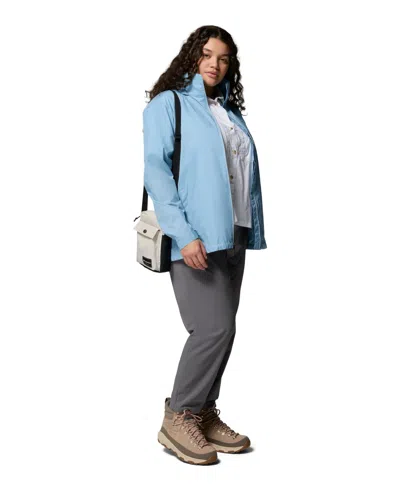 Columbia Plus Size Lightweight Rain Shell Jacket In Blue