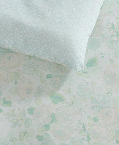 Laura Ashley Quartet Washed Microfiber 7-pc. Comforter Set, King In Green