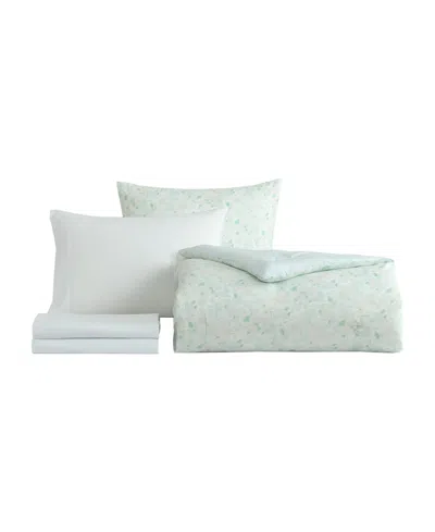 Laura Ashley Quartet Washed Microfiber 7-pc. Comforter Set, King In Green
