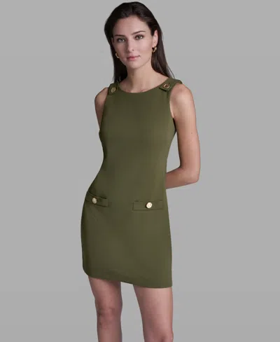 Bcbg Iconic Stretch Asymmetric Minidress In Green