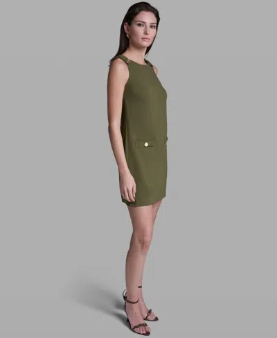 Bcbg Iconic Stretch Asymmetric Minidress In Green