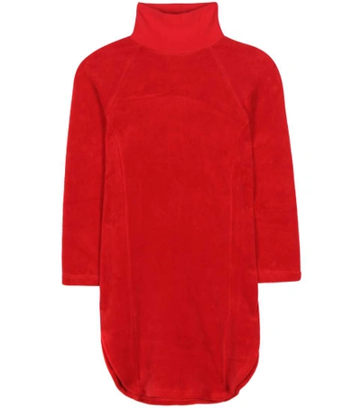 Shop Vetements X Juicy Couture Velour Top In Red