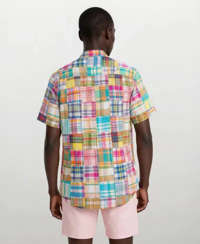 Vintage 1946 Patchwork Madras Short Sleeve Button-down Shirt In Multi