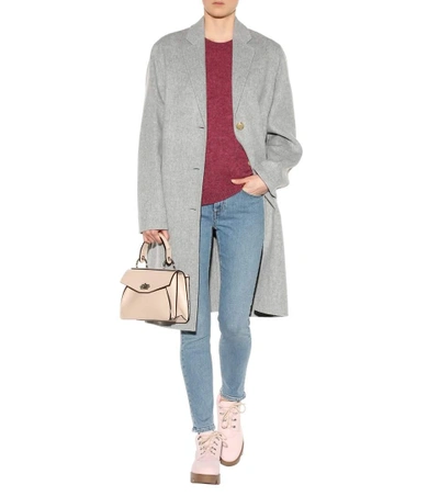 Shop Acne Studios Avalon Doublé Wool And Cashmere Coat In Grey Melaege