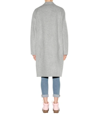 Shop Acne Studios Avalon Doublé Wool And Cashmere Coat In Grey Melaege