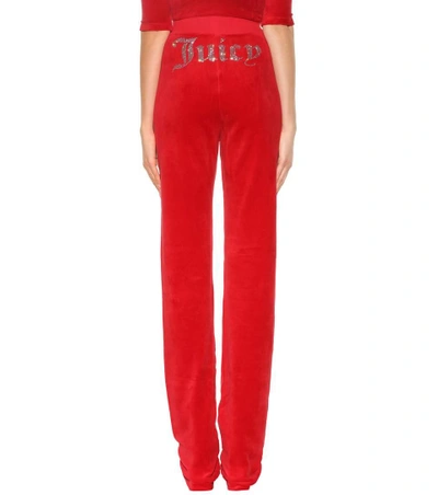 Shop Vetements X Juicy Couture Velour Track Pants In Red