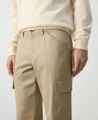 Mango Regular Fit Cargo Jeans In Neutral
