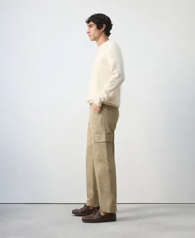 Mango Regular Fit Cargo Jeans In Neutral