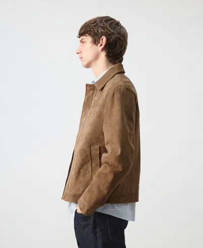 Mango Men's Leather Pockets Jacket In Brown