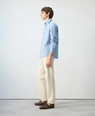 Mango 100% Cotton Relaxed-fit Shirt In Blue