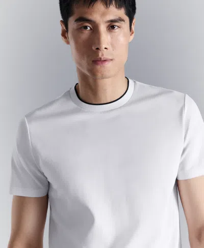 Mango Slim Fit Comfort Stretch T-shirt In White