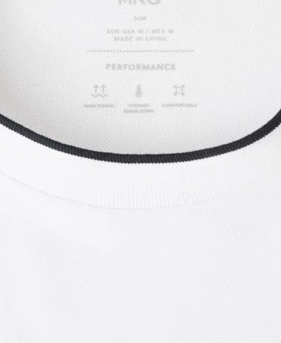 Mango Slim Fit Comfort Stretch T-shirt In White