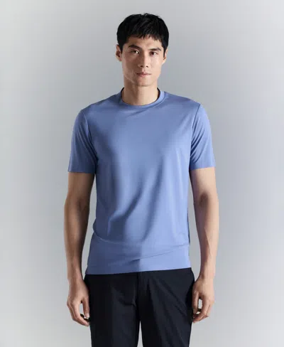 Mango Slim Fit Comfort Stretch T-shirt In Blue