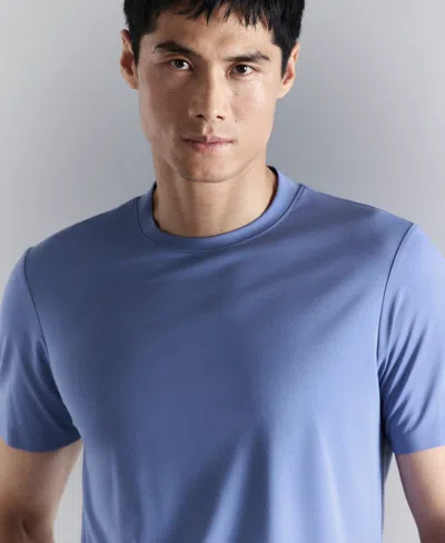 Mango Slim Fit Comfort Stretch T-shirt In Blue