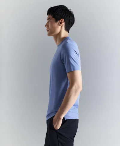 Mango Slim Fit Comfort Stretch T-shirt In Blue