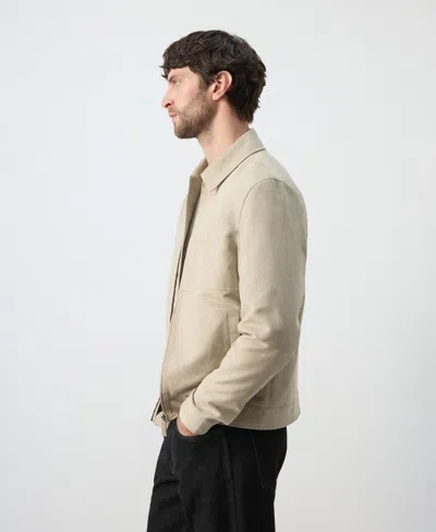 Mango Men's Suede Effect Jacket In Neutral