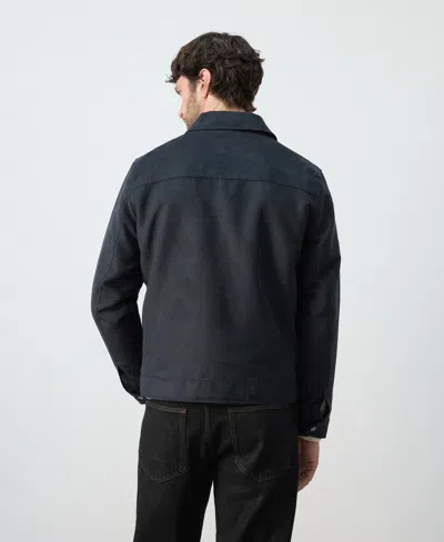 Mango Men's Suede Effect Jacket In Blue