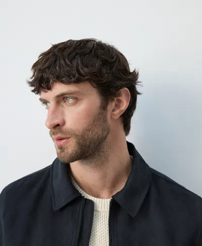 Mango Men's Suede Effect Jacket In Blue