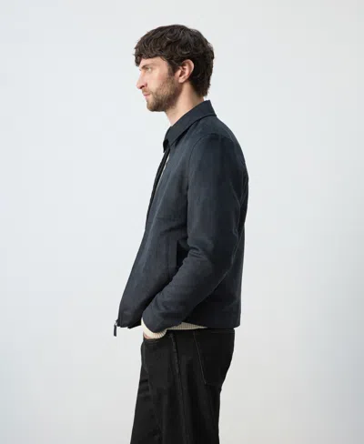 Mango Men's Suede Effect Jacket In Blue