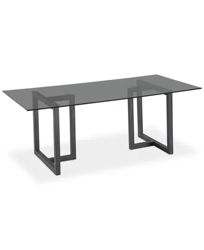 Macy's Emila 30" Glass Rectangular Dining Table, Created For  In Gray
