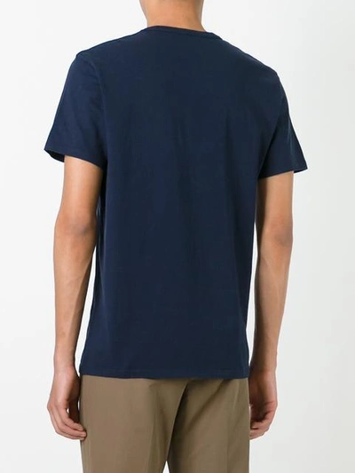 Shop Maison Kitsuné 'parisien' T-shirt - Blue