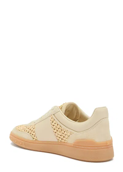Valentino Garavani Upvillage Sneakers In Woven Raffia In Neutral