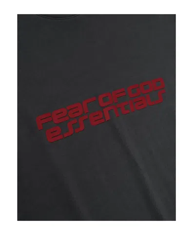 Essentials 90s Logo-print T-shirt In Gray